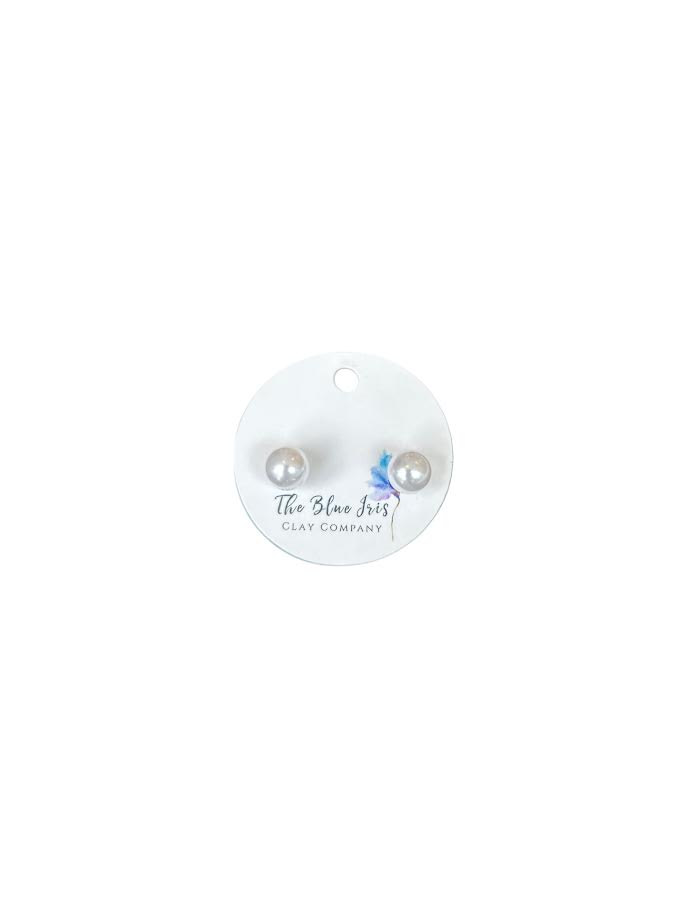 Handmade floral rose and pearl stud earrings, 2-in-1 reversible jewelry