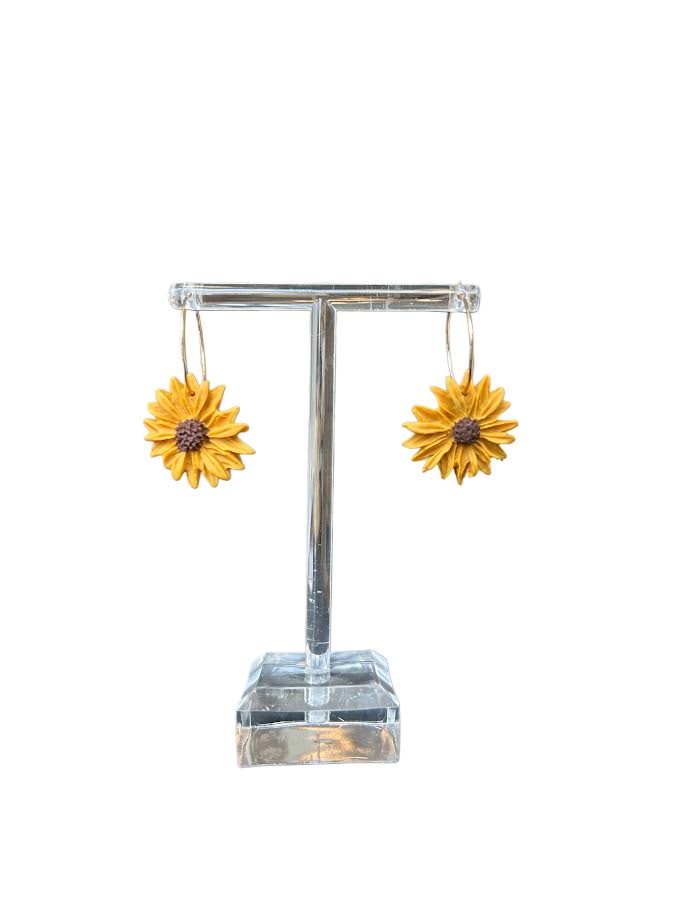 Lightweight sunflower earrings – boho floral jewelry for summer
