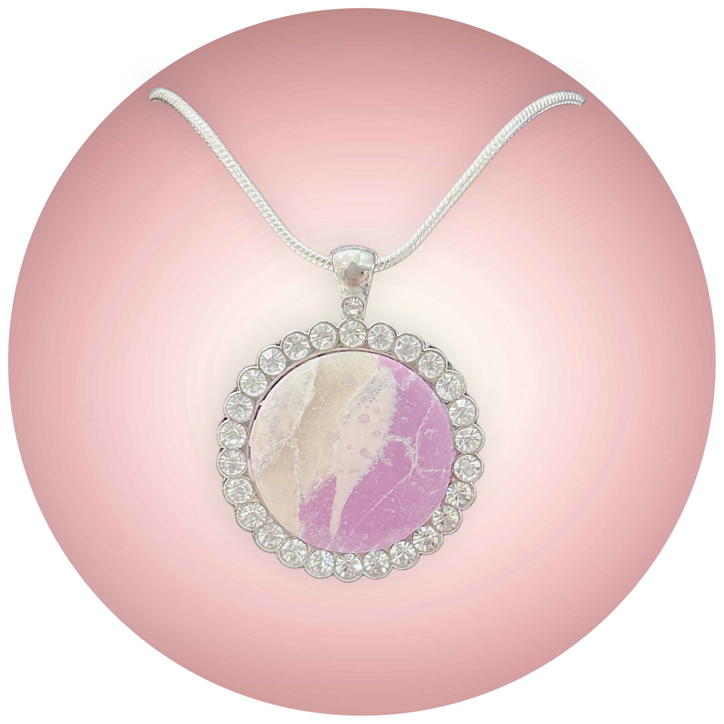 Purple Marbled Necklace