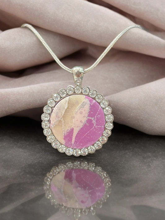 Purple Marbled Necklace