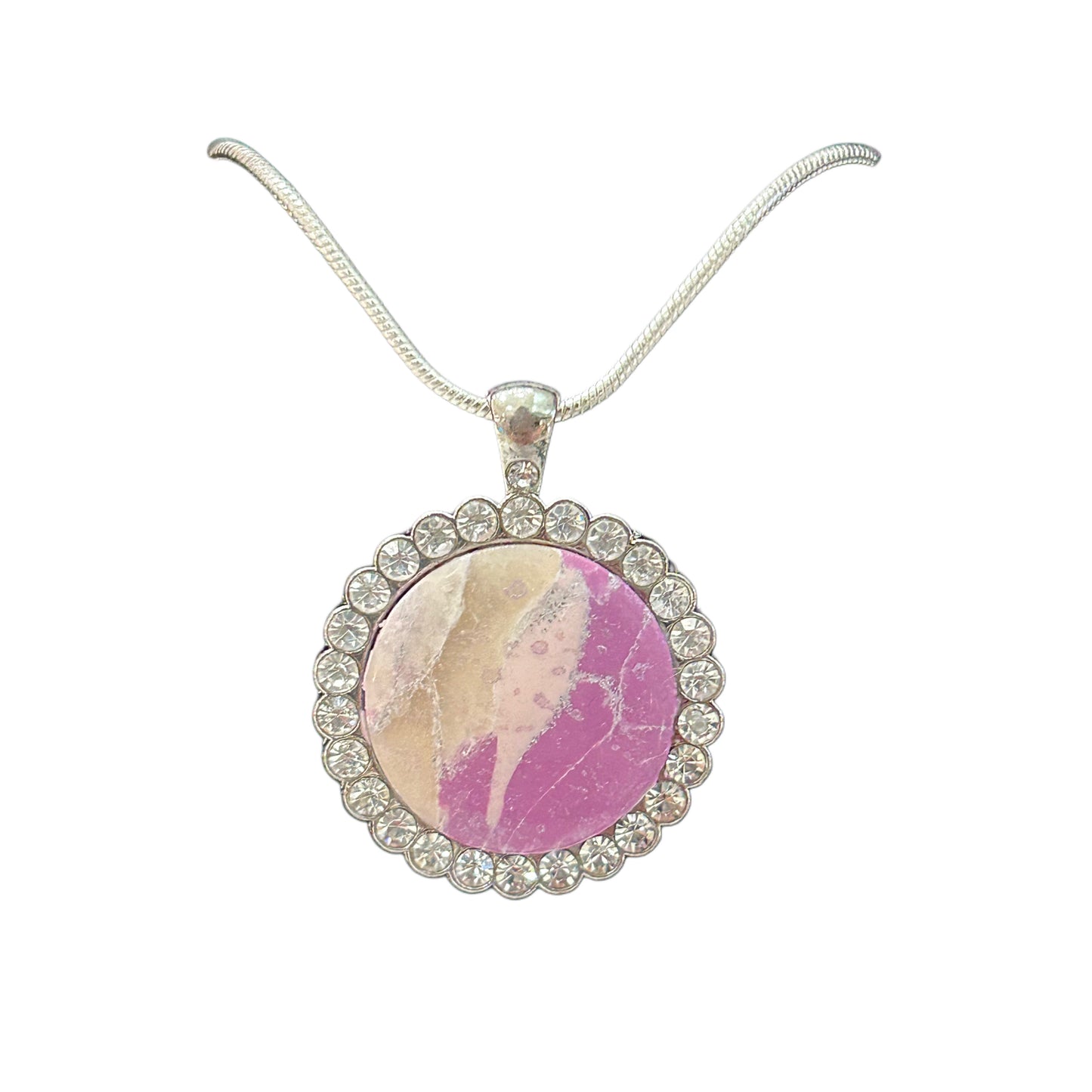 Purple Marbled Necklace