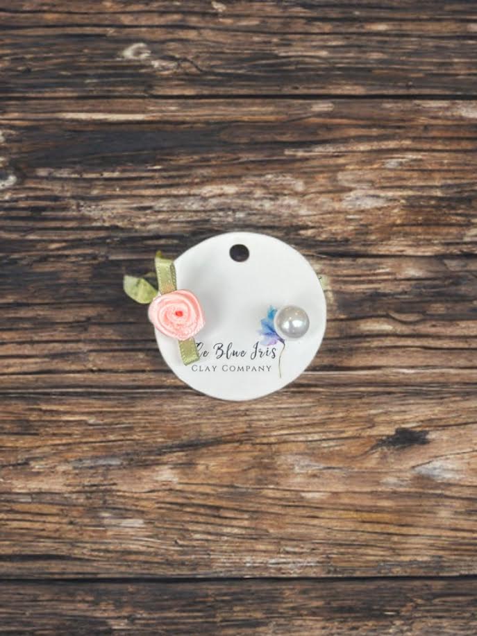 Romantic reversible rose and pearl earrings, hypoallergenic studs for women